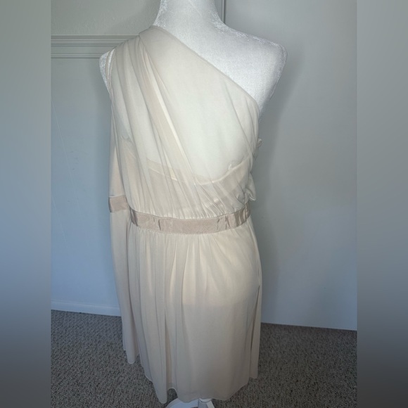 Adrianna Papell Elegant Cream One-Shoulder Dress size 18 new with tag - Picture 5 of 10